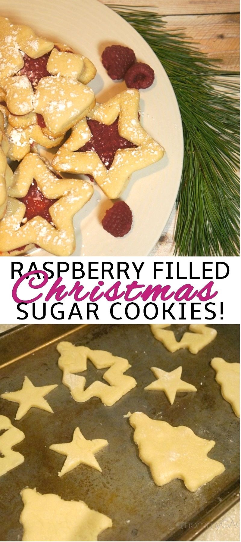 Raspberry Filled Christmas Sugar Cookies - Tasty Holiday Treats!