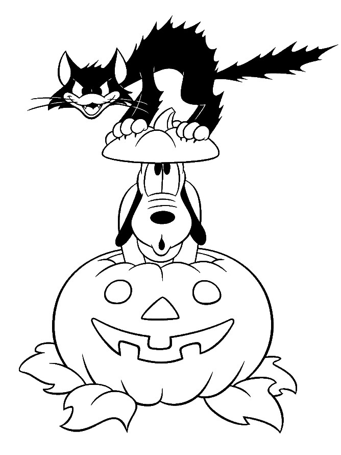 Disney Halloween Coloring Pages For Kids 4