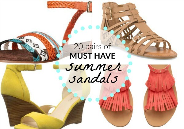 20 Pairs of Must Have Summer Sandals: Flats, Wedges & Heels