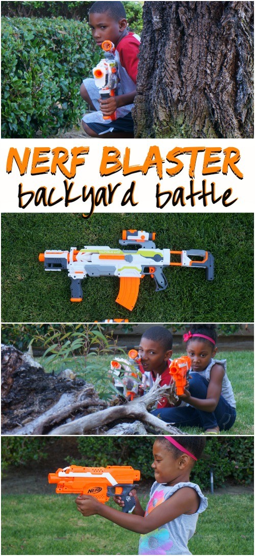 Summer Outdoor Activities - NERF Dart Blasters Backyard Battle!