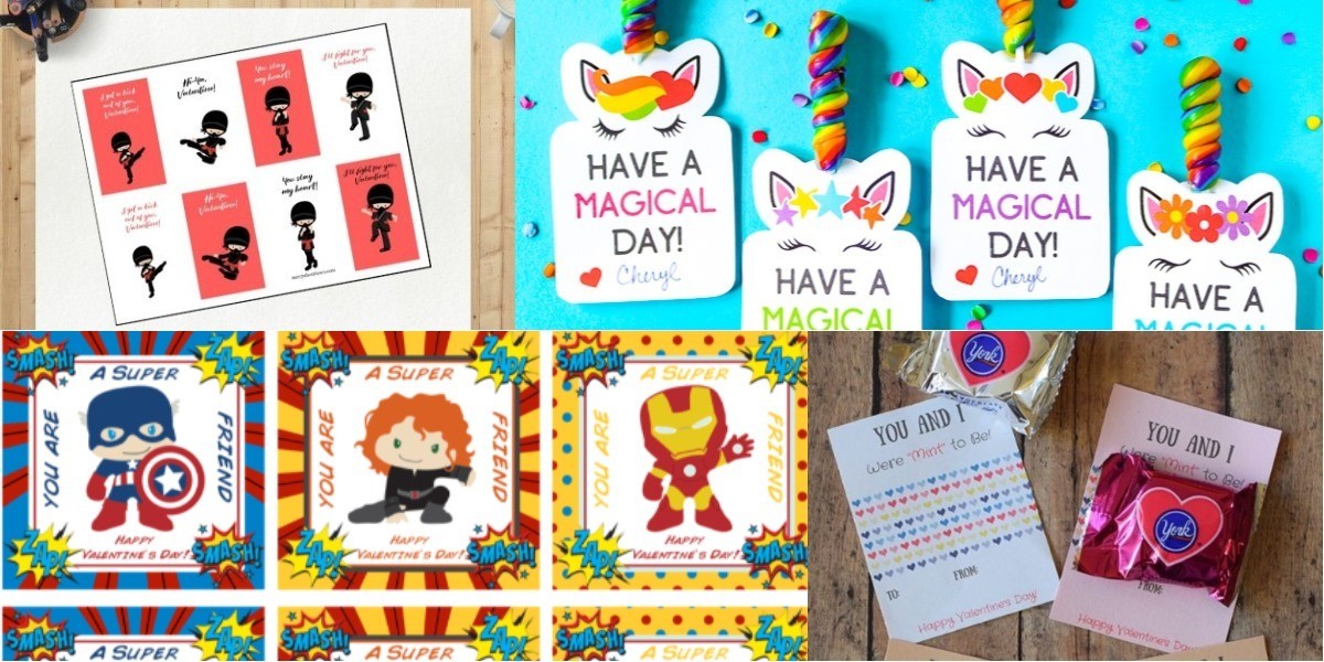 22 Cute Free Printable Valentine Cards For School {LOVE These Ideas}