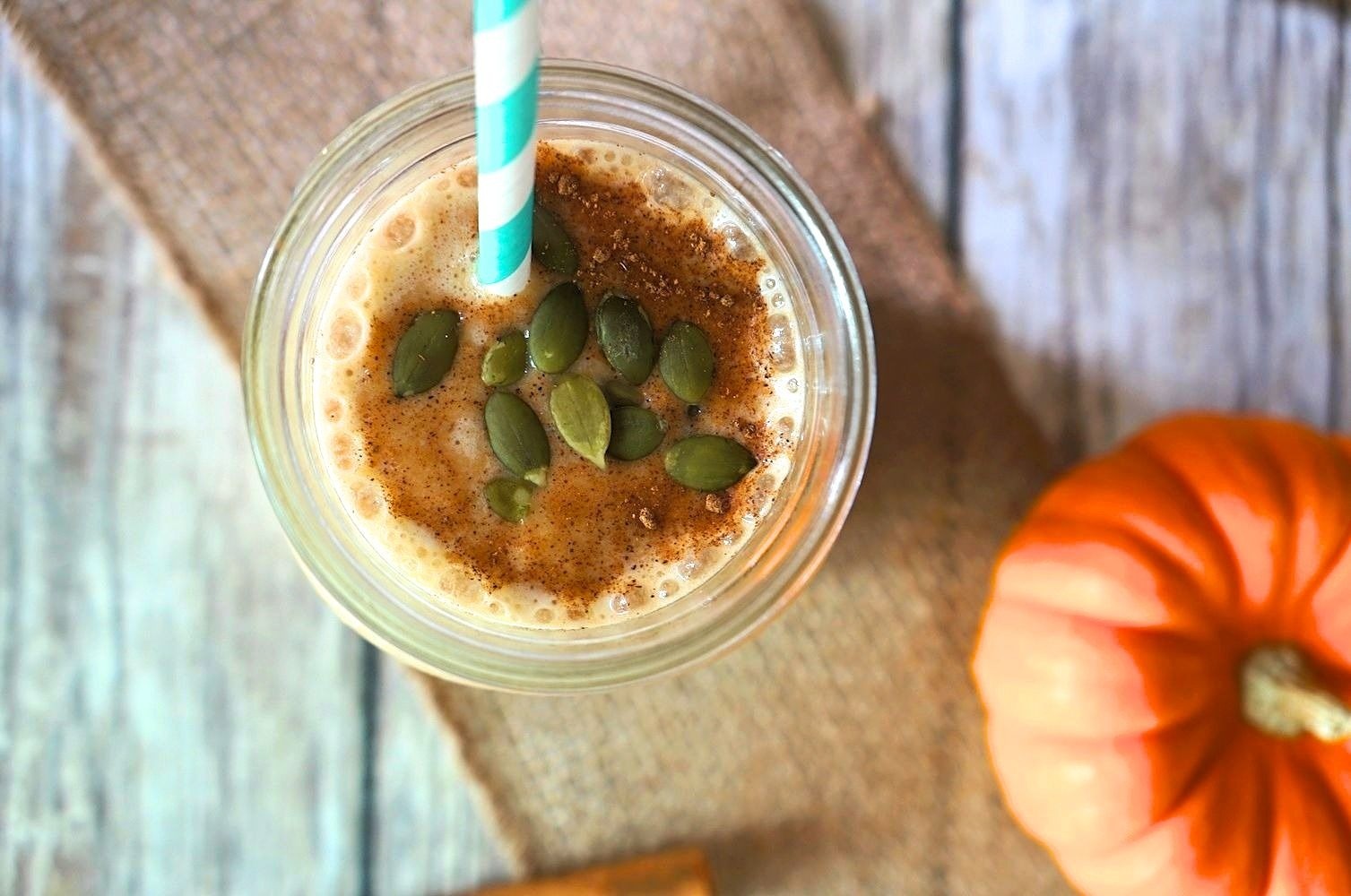 Healthy Pumpkin Pie Smoothie Recipe With Protein - Honey + Lime