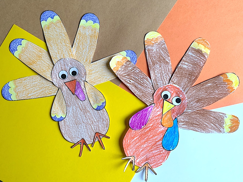 Free Build A Turkey Printable Template For Kids Honey Lime