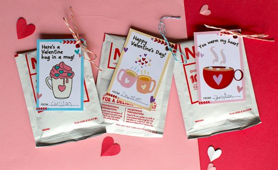 Free Printable Hot Chocolate Valentines Cards